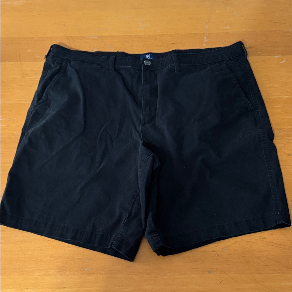 George Men's Black Flat Front Shorts